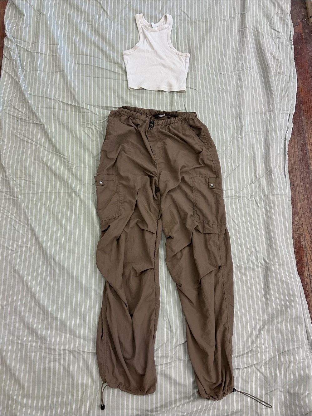 Women’s Brown Cargo Jogger Pants